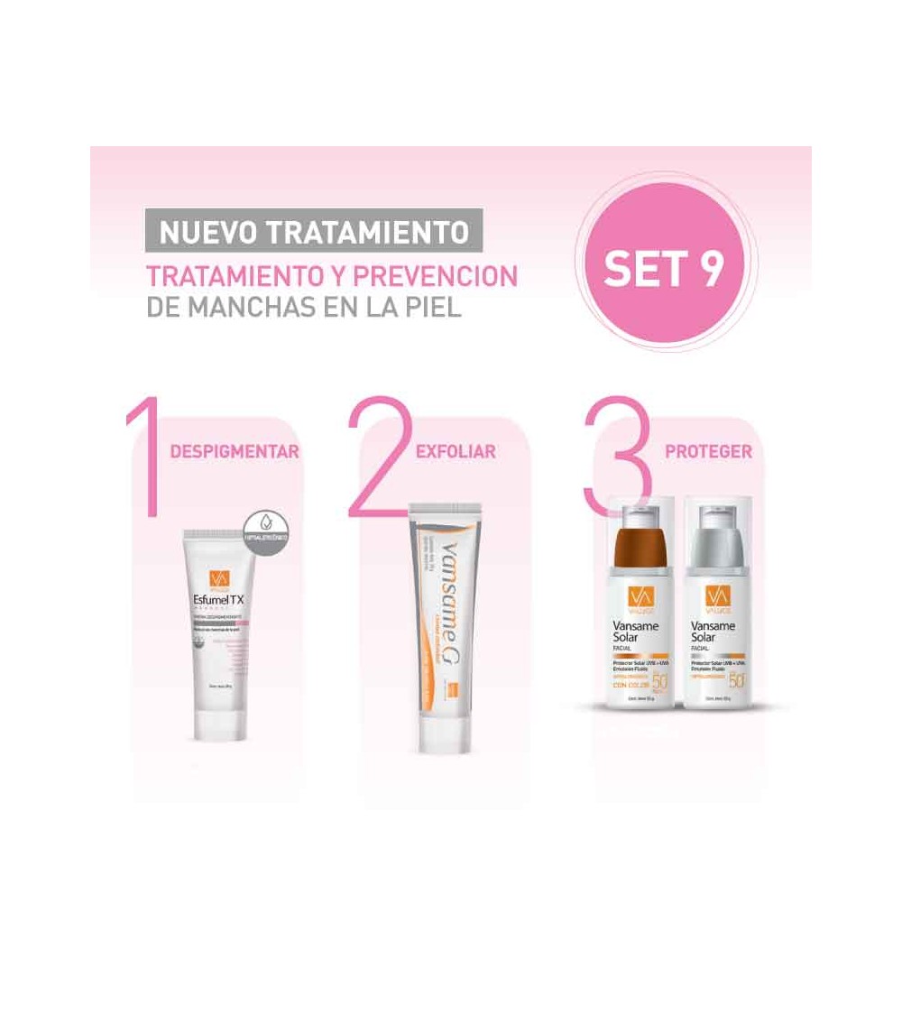 SET 9 CON COLOR: TRATAMIENTO Y PREVENCIÓN DE LAS MANCHAS DE LA PIEL